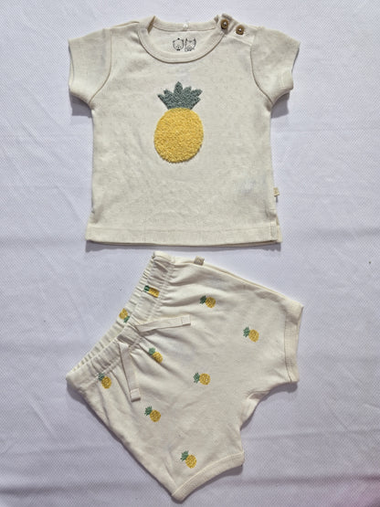 Baby's shorts set - pineapple