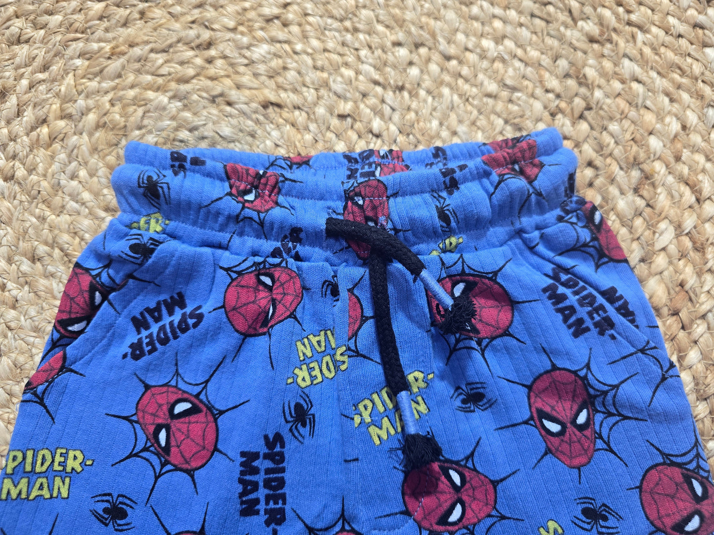 Baby's shorts set - blue spidy