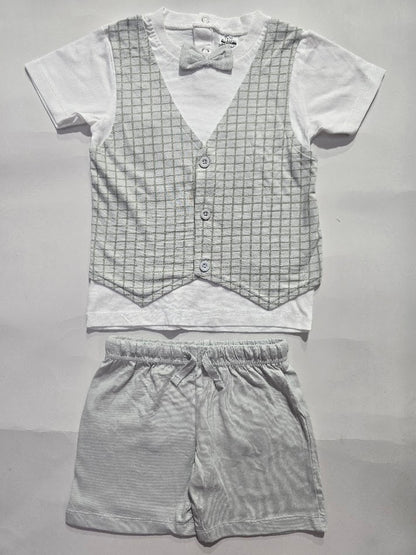 Baby's shorts set - grey coat