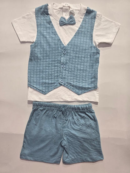 Baby's shorts set - blue coat