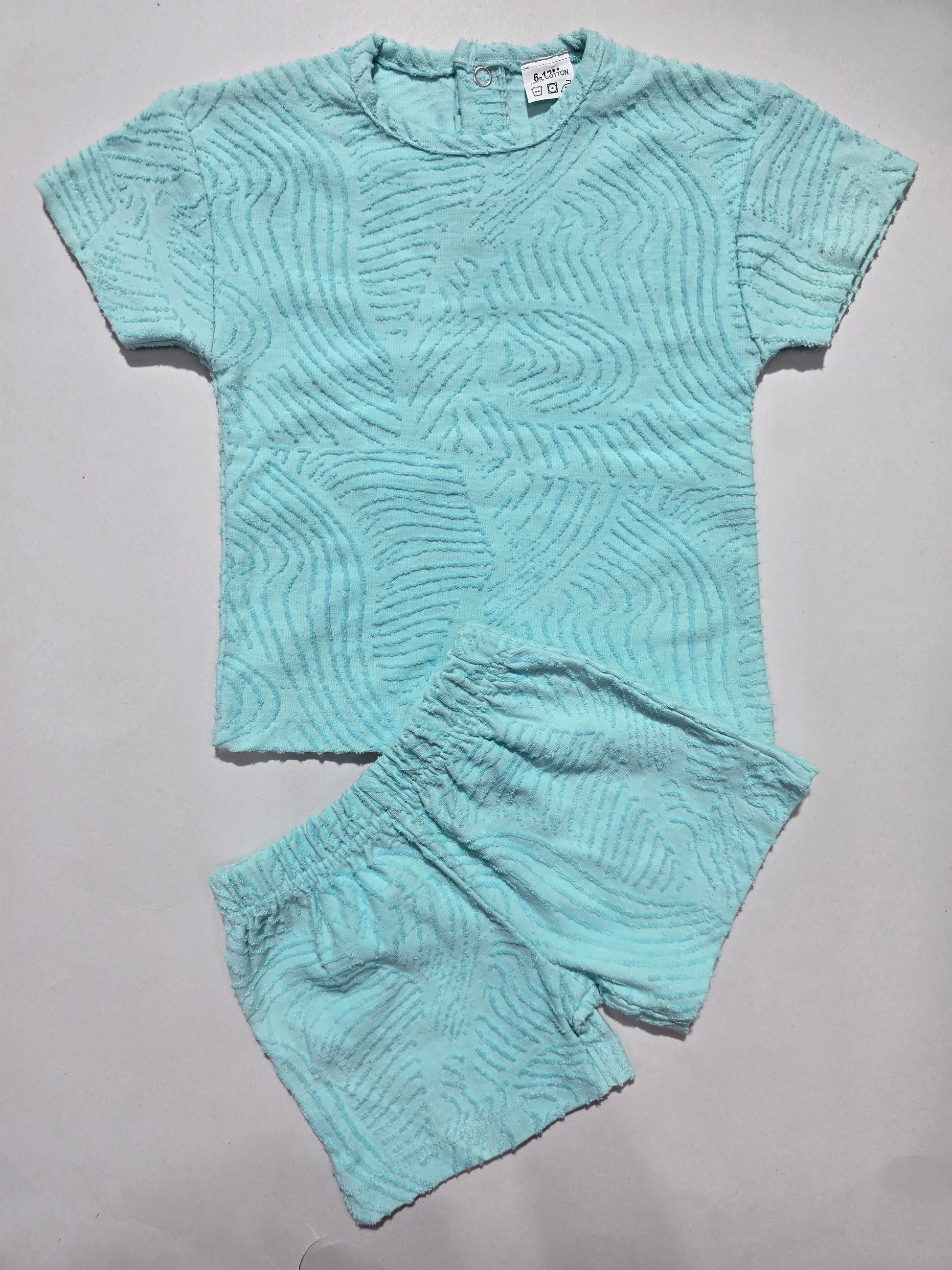 Soft cotton baby boys clothing set in blue color