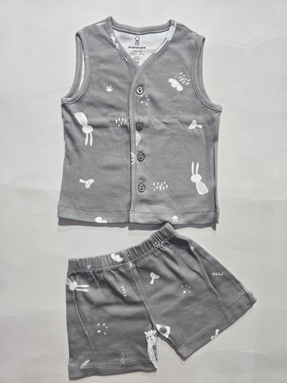 Baby's jabla LS shorts set - grey