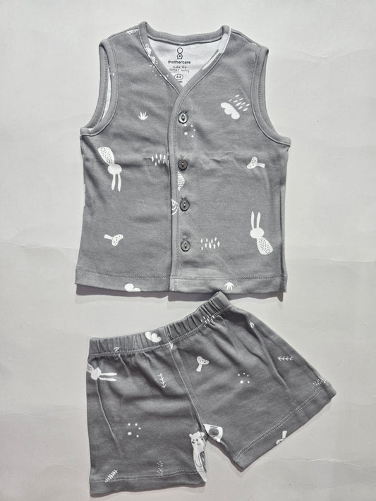 Baby's jabla LS shorts set - grey