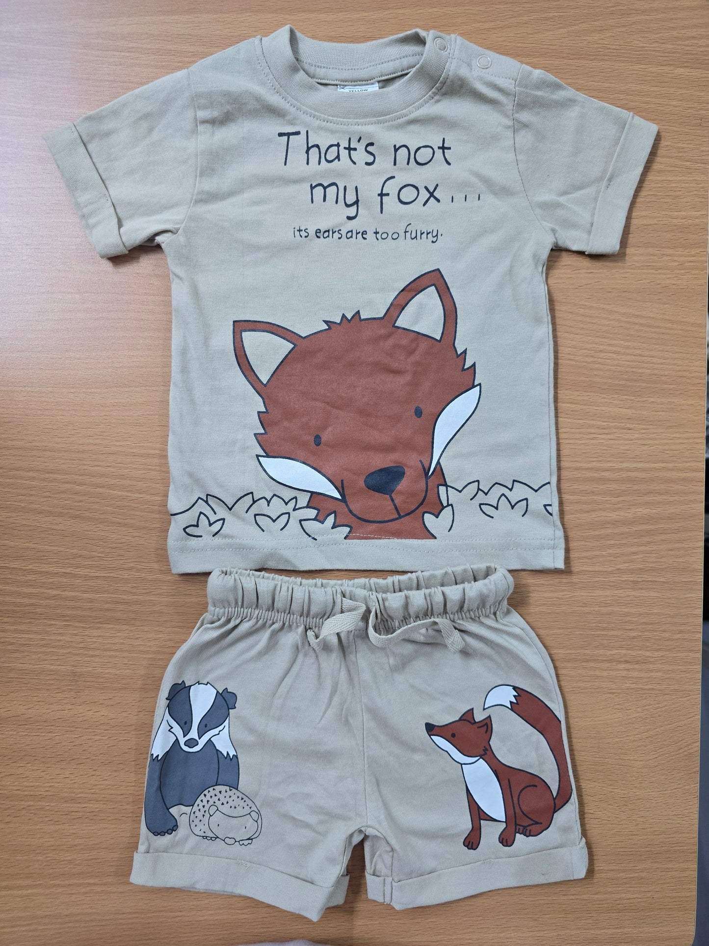 Baby's shorts set - brown my fox