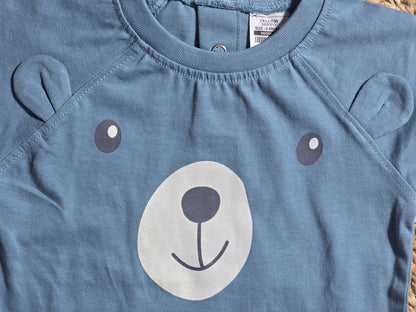 Baby's shorts set - blue bear