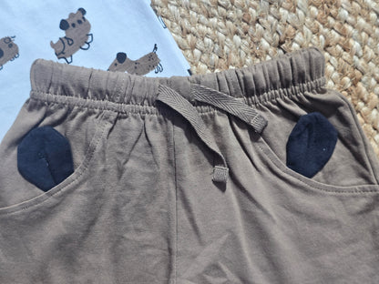Baby's shorts set - b/doggy