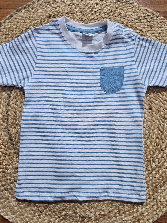 Baby's t-shirt - blue stripes