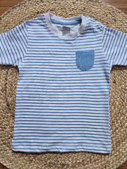 Baby's t-shirt - blue stripes
