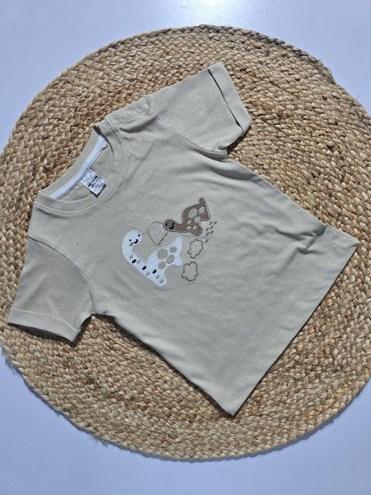 Baby's t-shirt - beige dino