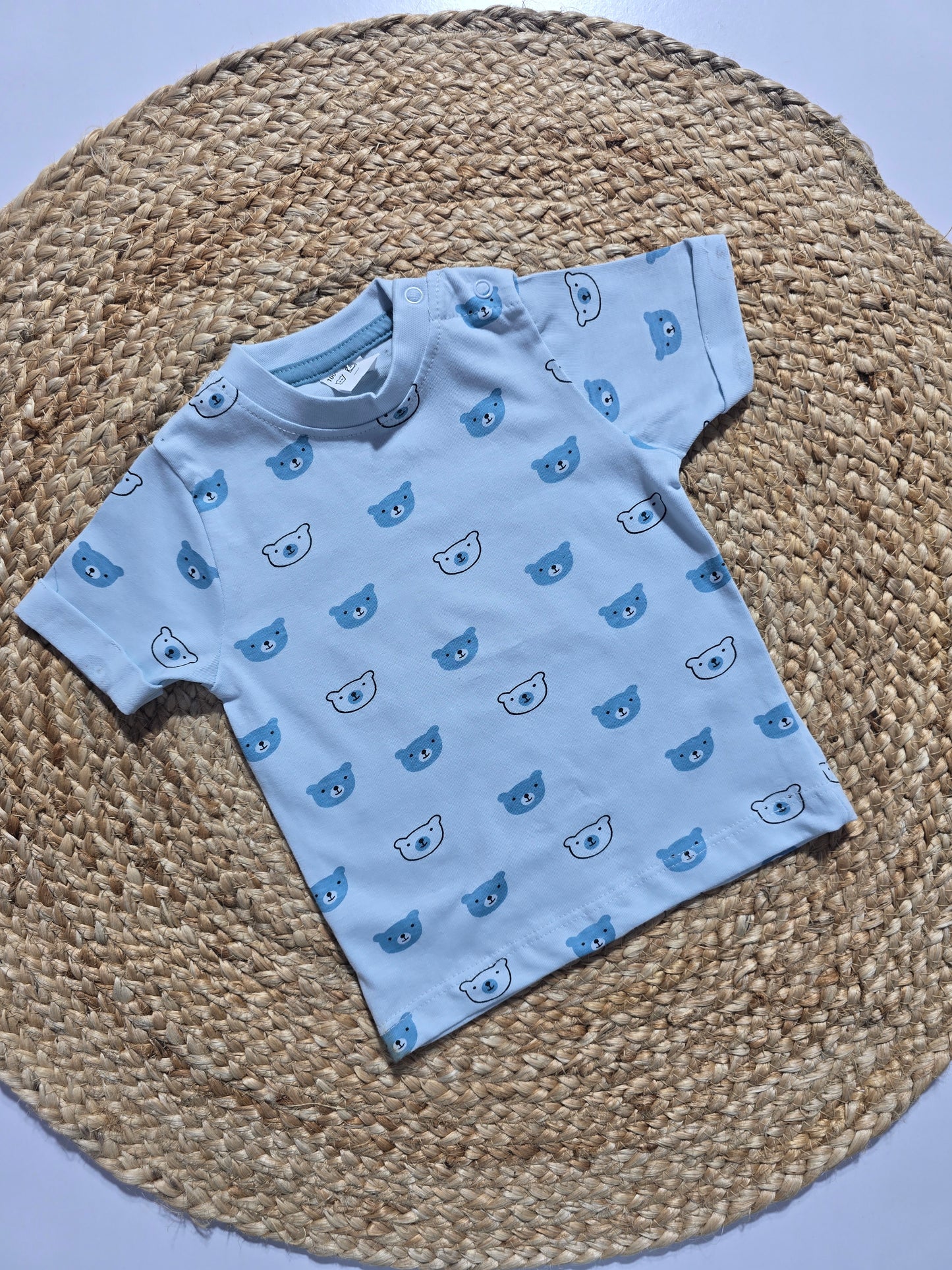 Baby's t-shirt - blue bear face
