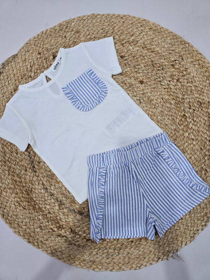 Girl's short set - blue