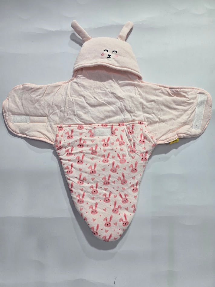 Baby's Hooded wrapper - bunny