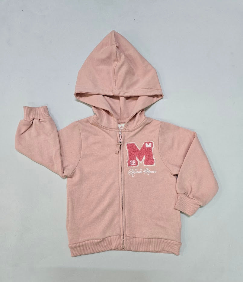 Baby's loop knit hoody zipper