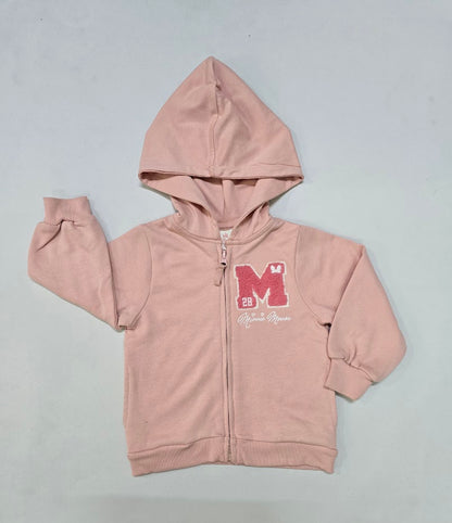 Baby's loop knit hoody zipper