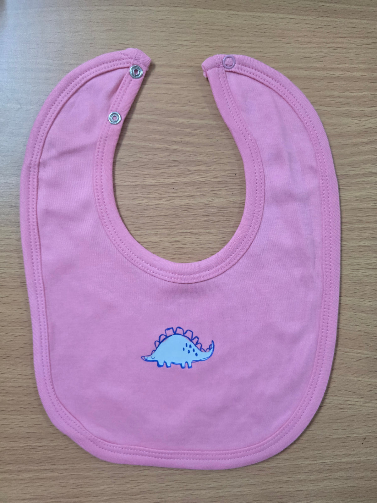 Baby's bibs - pink dinosaur
