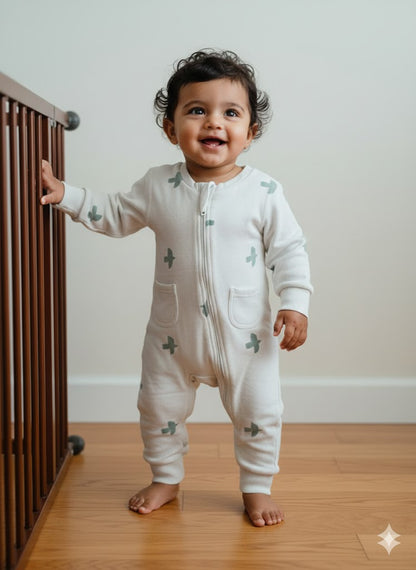 Baby's FS loop knit jumpsuit