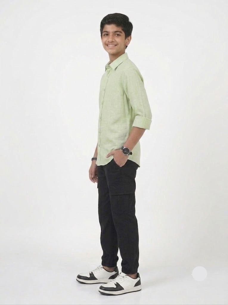 Boy's cargo loop knit pant - black