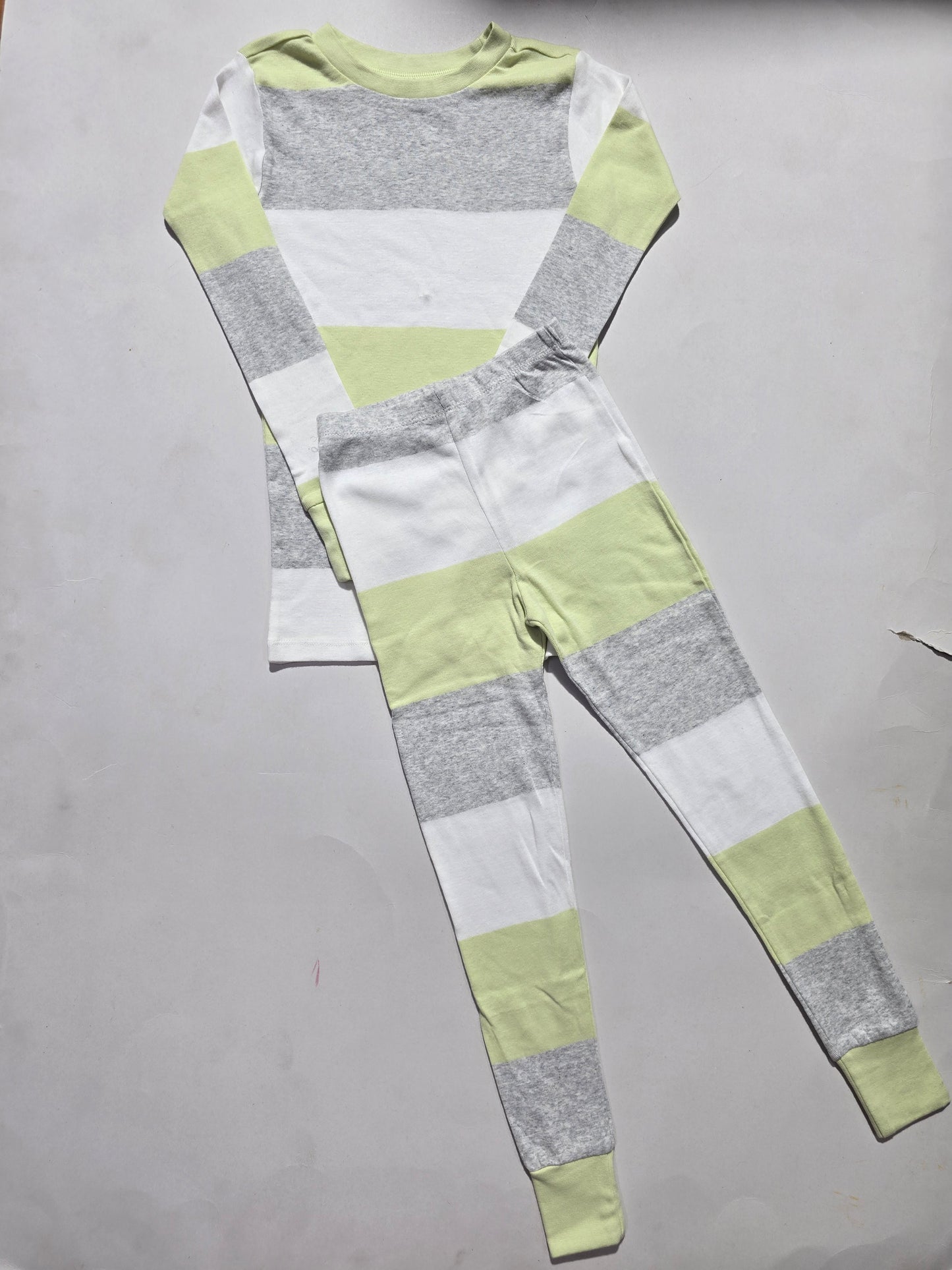 Unisex pant co-ord set - green stripes