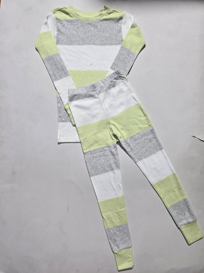 Unisex pant co-ord set - green stripes