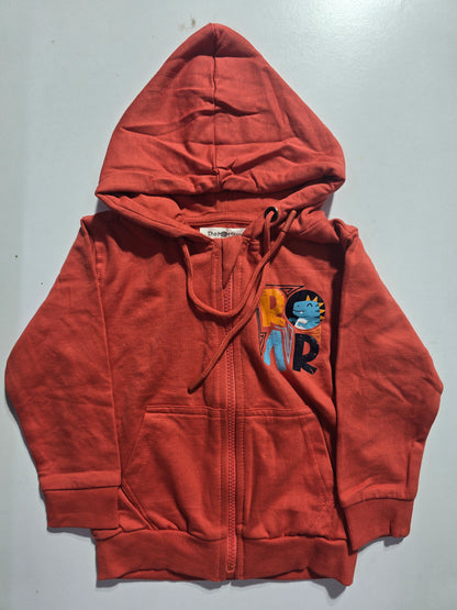 Boy's loop knit hoodie - orange