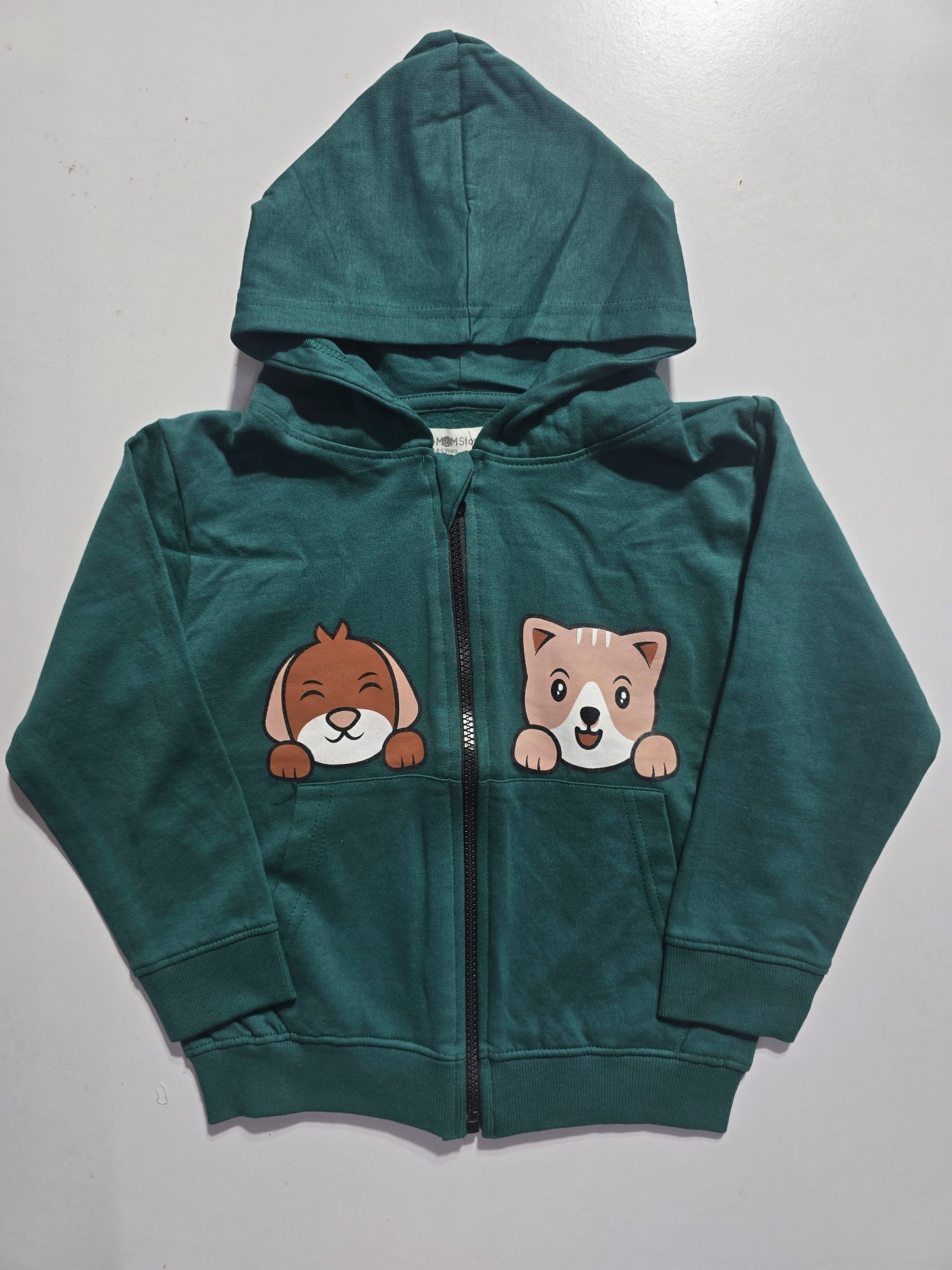 Boy's loop knit hoodie - green
