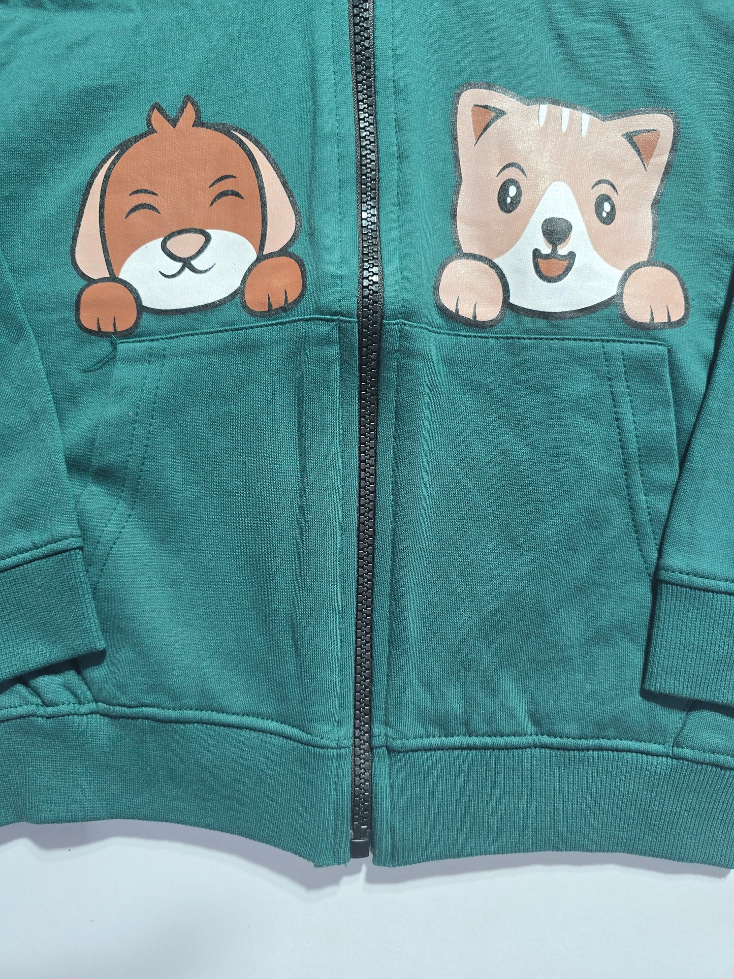 Boy's loop knit hoodie - green