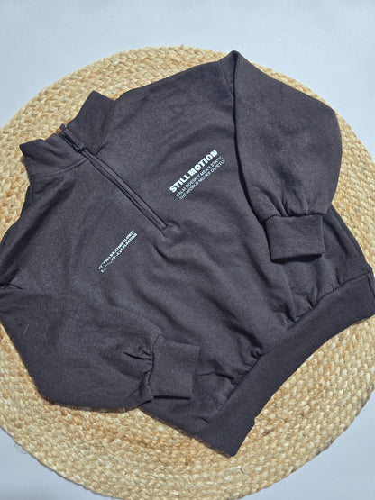 Boy's tracksuit pant set - charcol brown