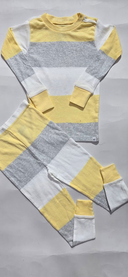Unisex pant Co-ord Set - Yellow Stripes