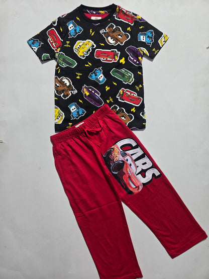 boy's pant set - red car