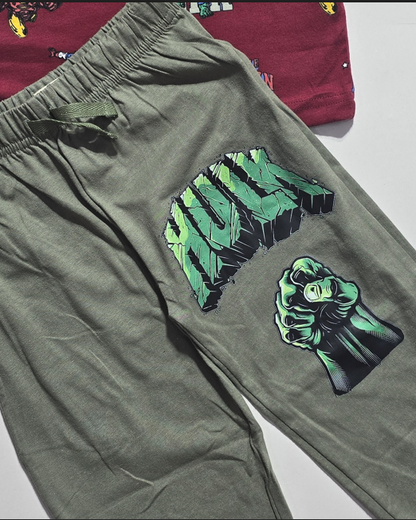 boy's pant set - hulk