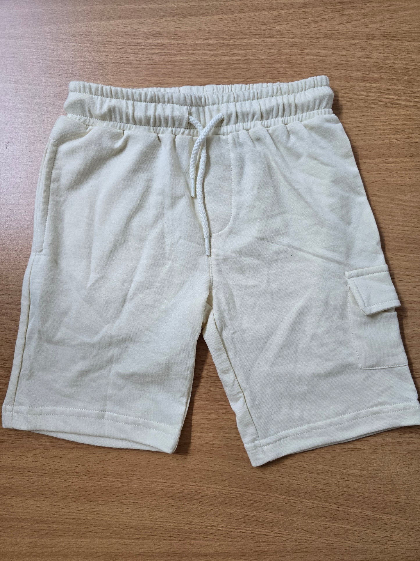 Boy's loop knit shorts - cream