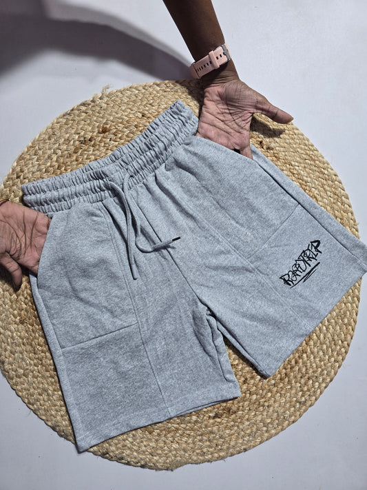 Boy's loop knit shorts - grey