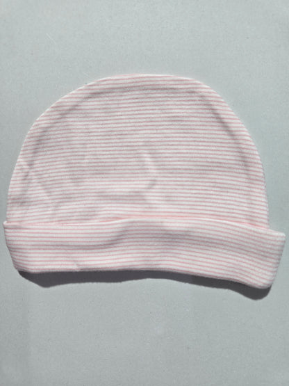 Baby's cap - light pink stripes