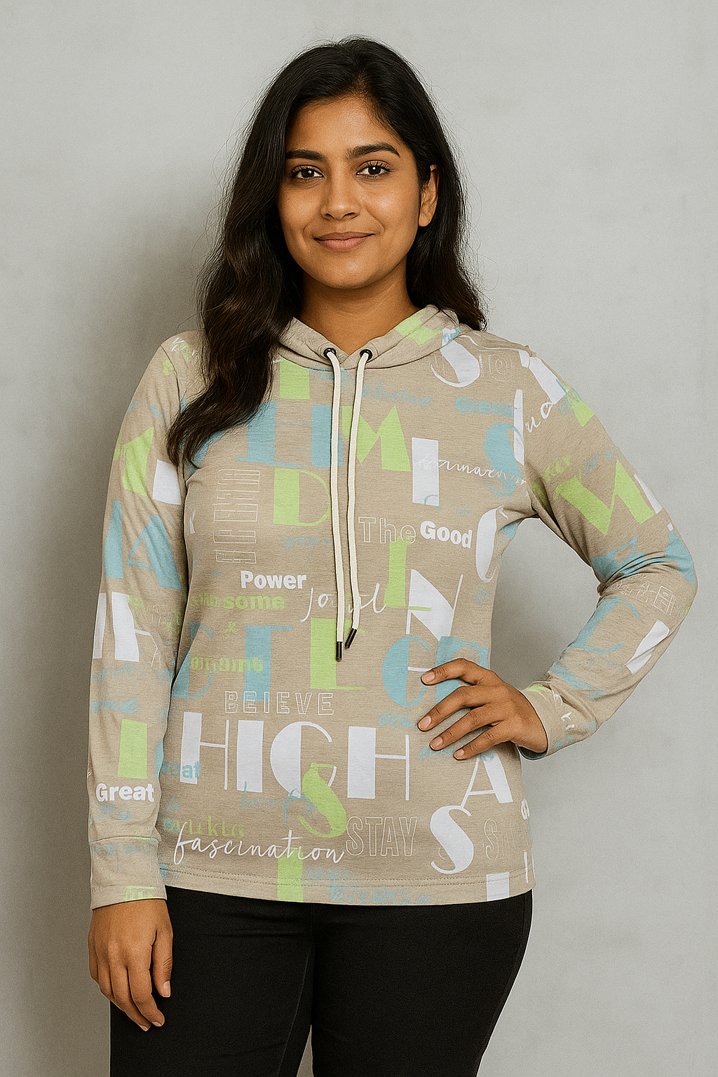 Women's close neck top