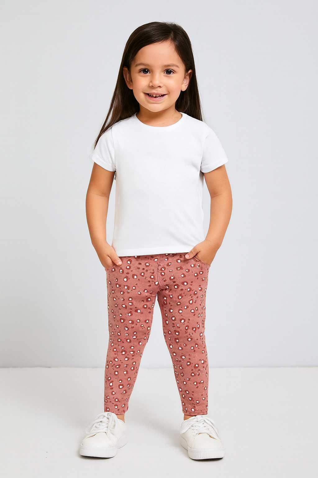 Girl's loop knit 3/4th pant