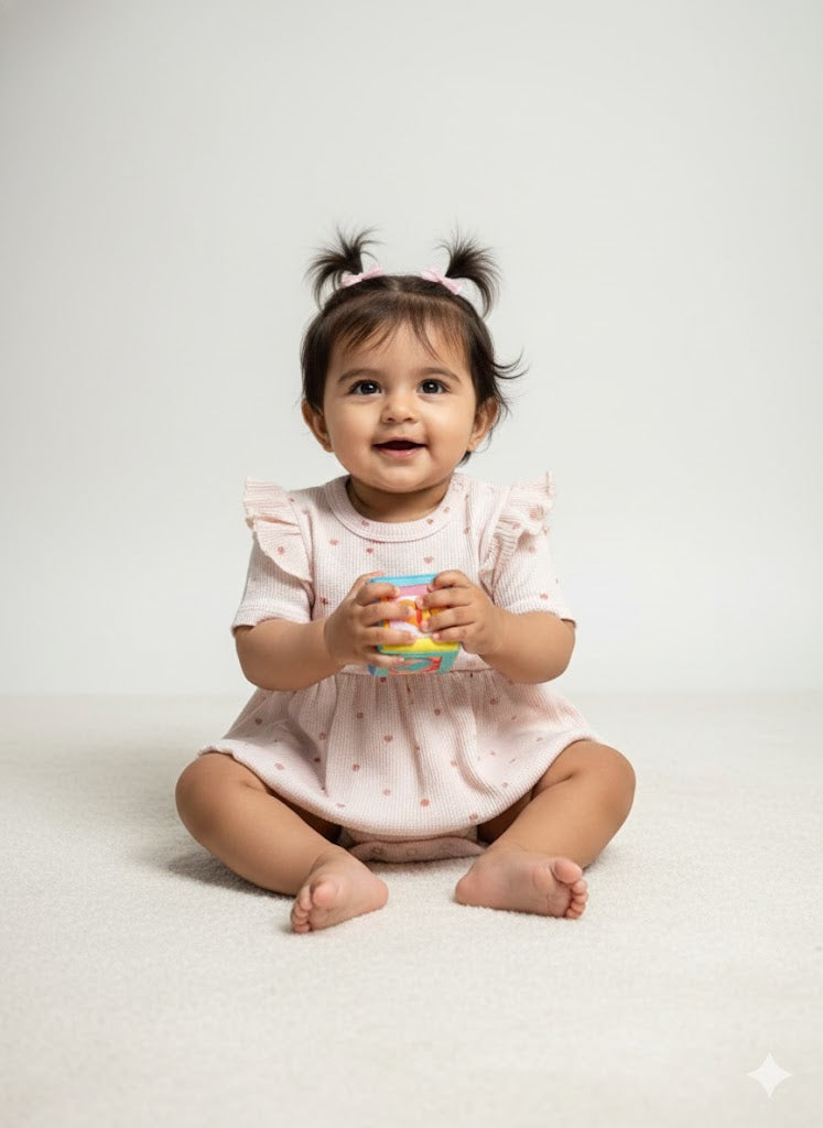 Baby's frock rompers - sandle heart