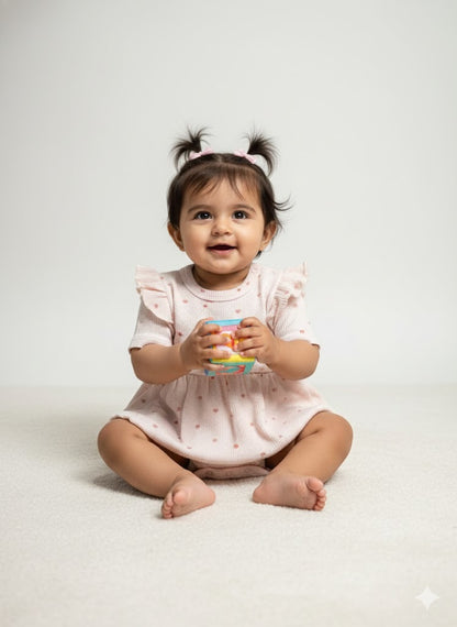 Baby's frock rompers - sandle heart