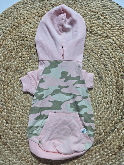 Hoodie for Dogs - pink military