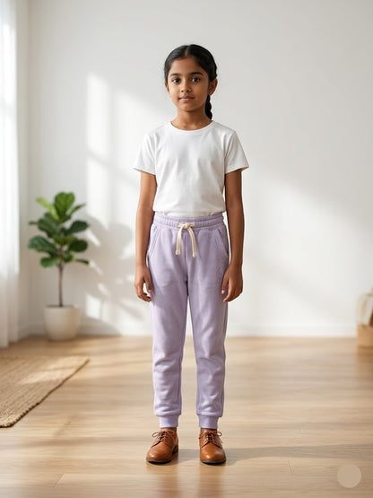 girl's loop knit pant - lavender