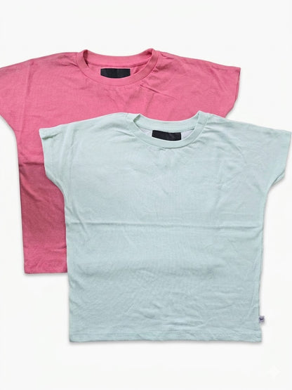 Girl's cap sleeve t-shirt - (2pcs combo)17