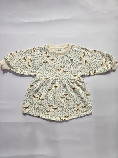 Girl's loop knit frock - horse