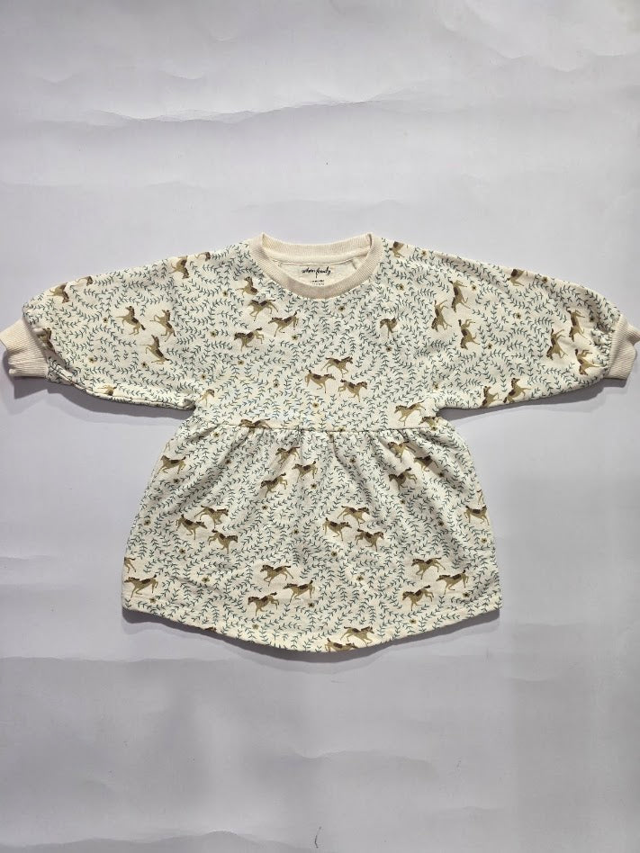 Baby's loop knit frock - horse