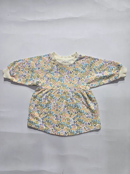 Girl's loop knit frock - colour blossom