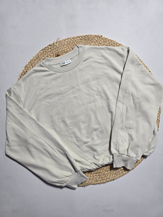Girl's loop knit t-shirt - cream