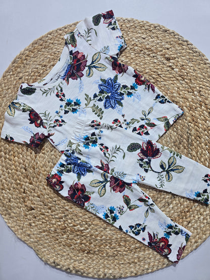 Baby girl's pant set - garden