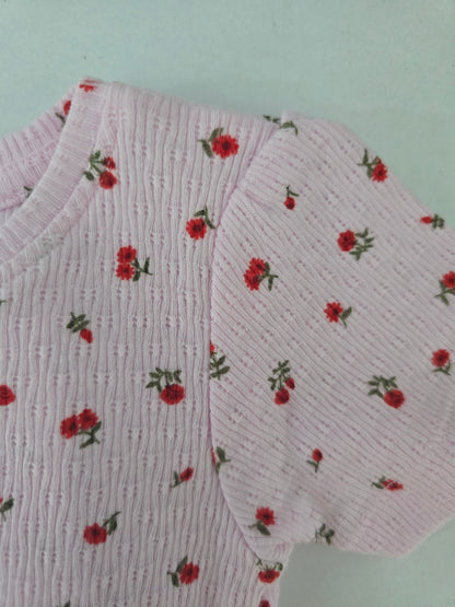 Baby girl's pant set - pink rose