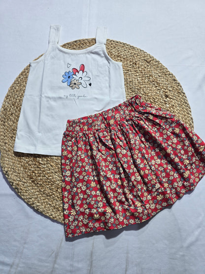 Girl's skirt set - blossoms