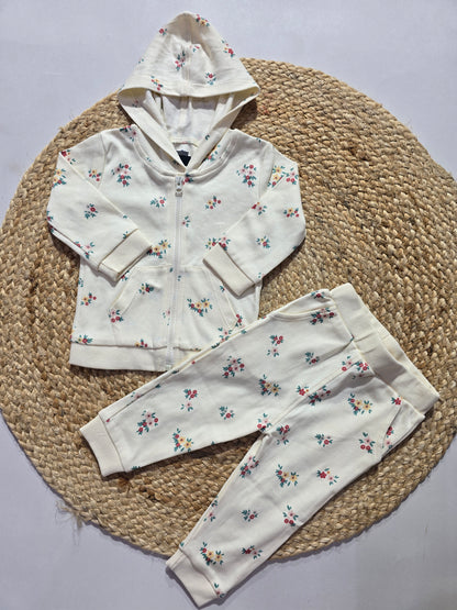 Baby's hoodie pant set - blossom
