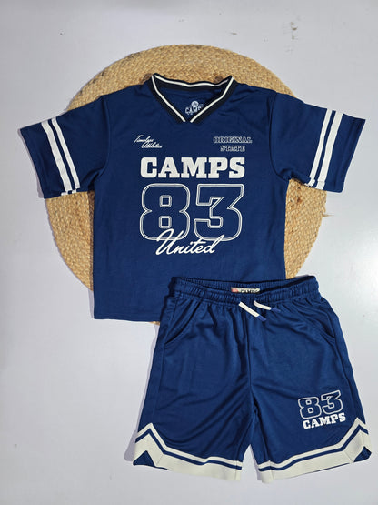 Boy's jersey short set - blue