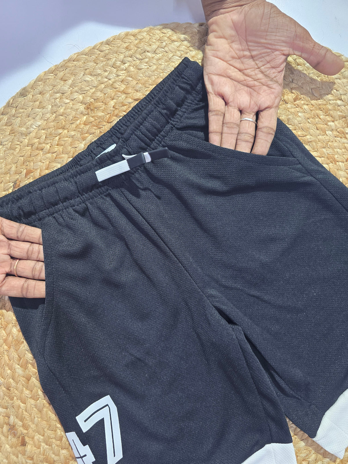 Boy's jersey short set - black
